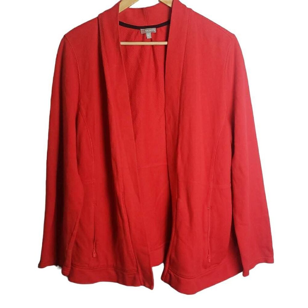 Talbots Red Cardigan Jacket XL